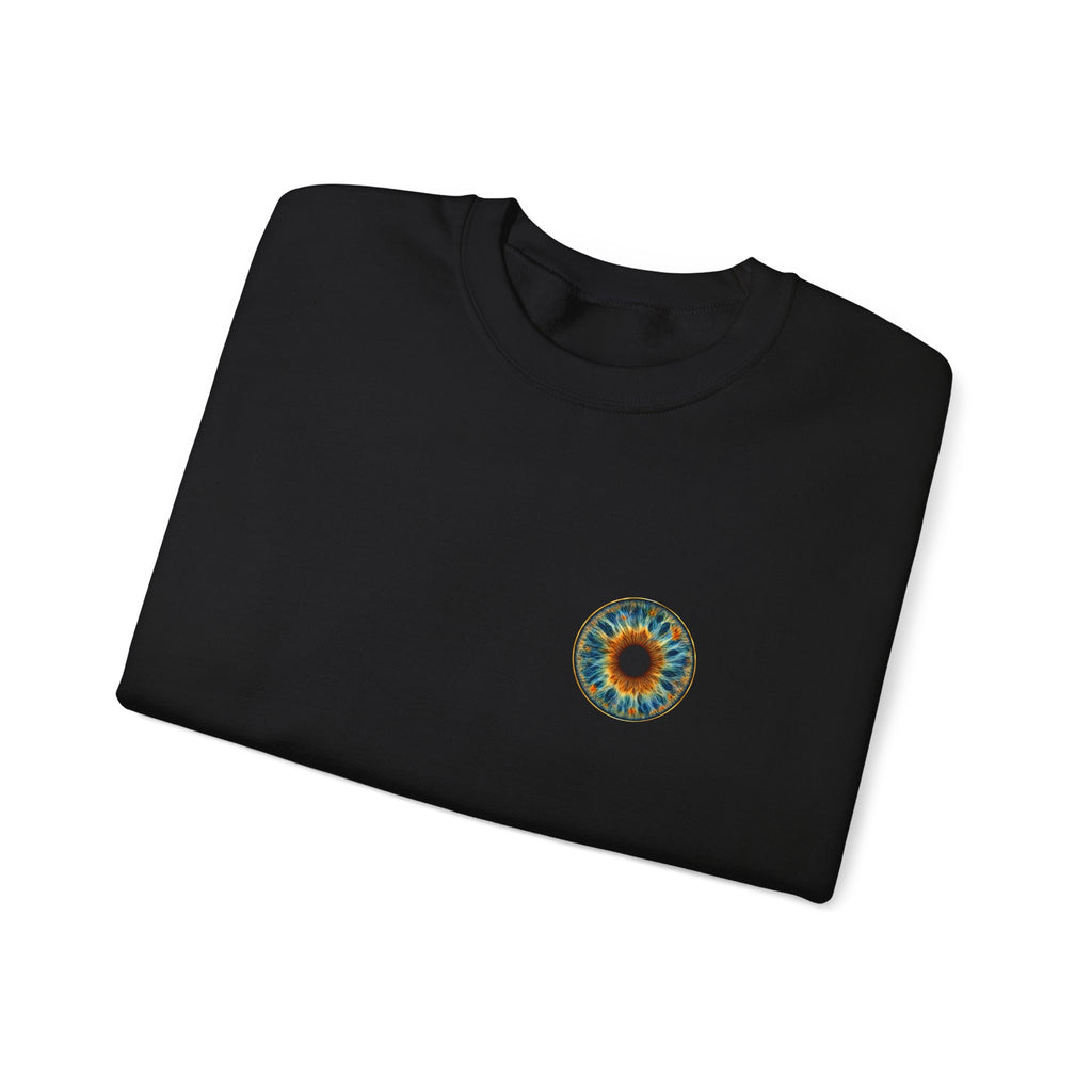 Fox Eye Look Closer Crewneck | Gold Iris Back Print
