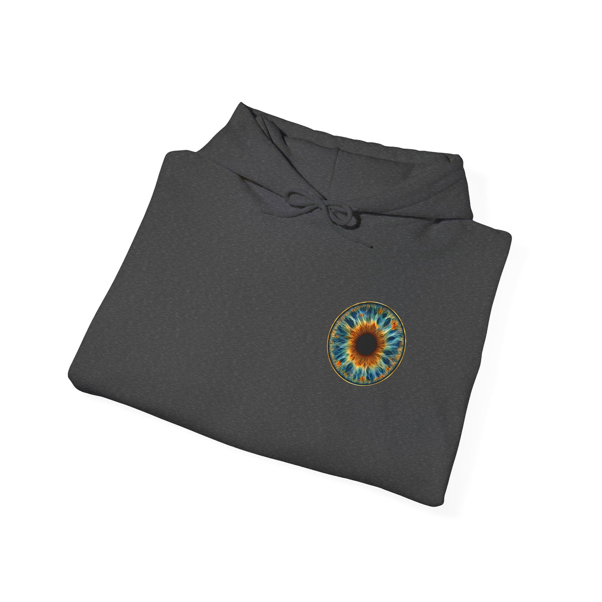 Fox Eye Look Closer Hoodie | Gold Iris Back Print