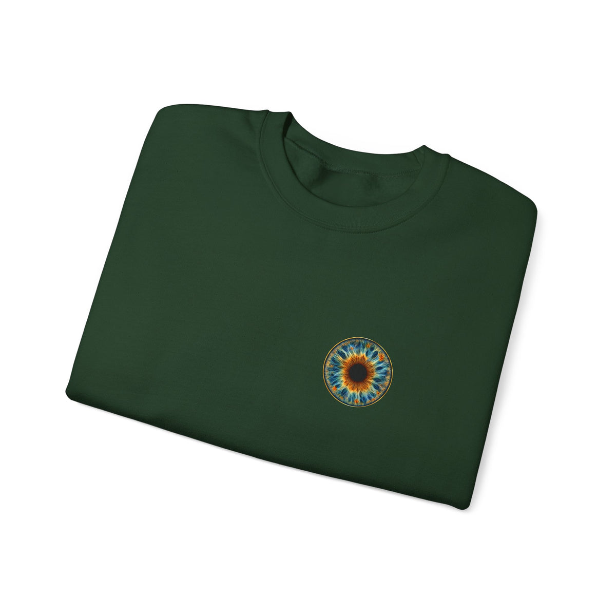 Fox Eye Look Closer Crewneck | Gold Iris Back Print