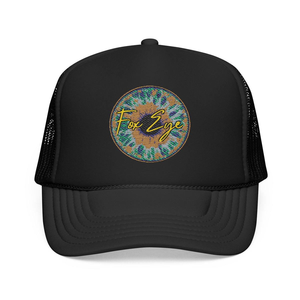 Fox Eye Iris Foam Trucker | Two-Tone Embroidered Badge Hat