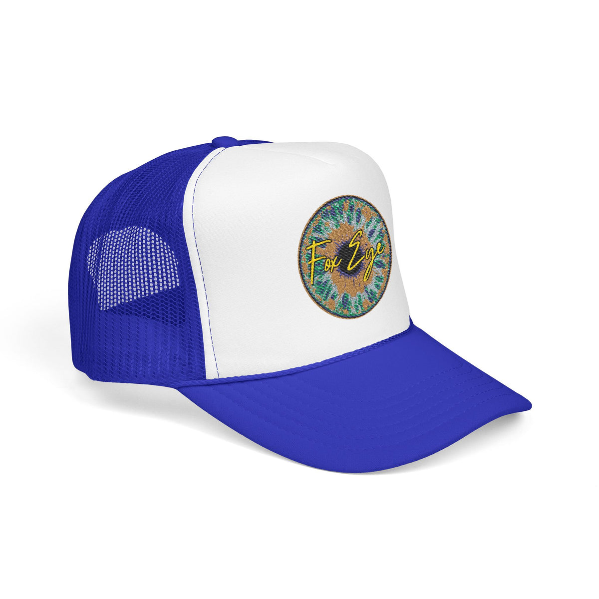 Fox Eye Iris Foam Trucker | Two-Tone Embroidered Badge Hat