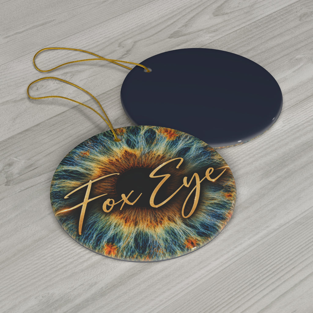 Fox Eye Iris Ornament | Ceramic Christmas Keepsake