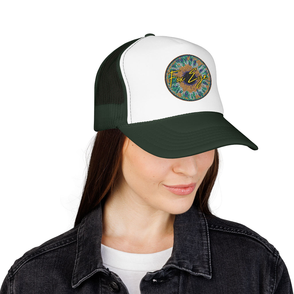 Fox Eye Iris Foam Trucker | Two-Tone Embroidered Badge Hat