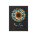 Fox Eye Iris Art Print | Navy and Gold Poster