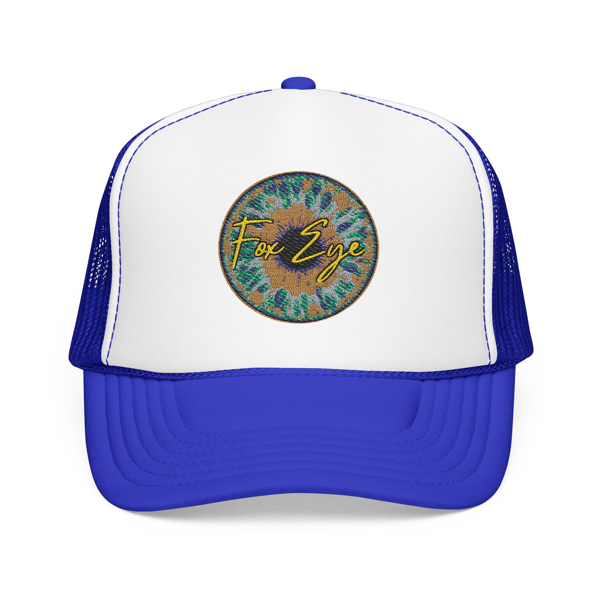 Fox Eye Iris Foam Trucker | Two-Tone Embroidered Badge Hat
