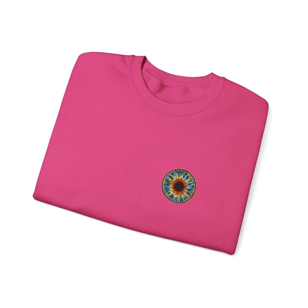 Fox Eye Look Closer Crewneck | Gold Iris Back Print