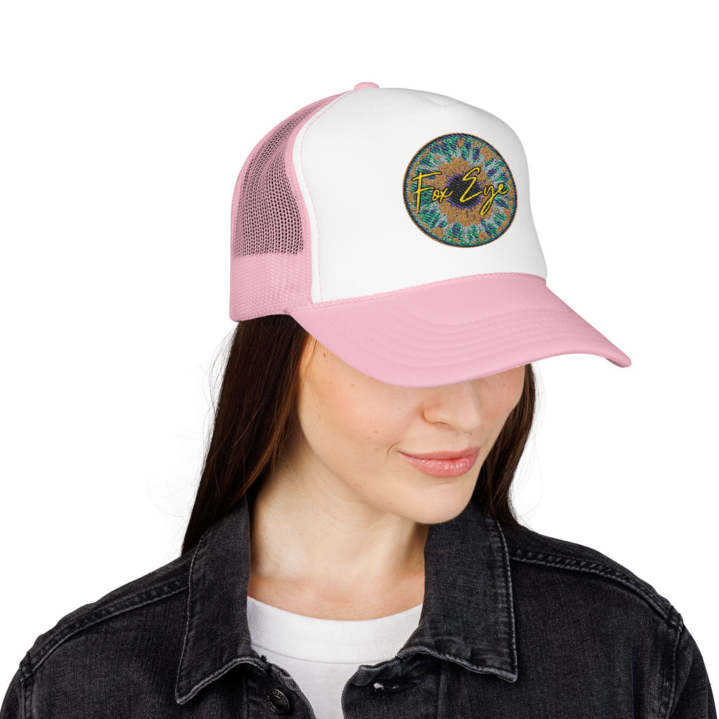 Fox Eye Iris Foam Trucker | Two-Tone Embroidered Badge Hat