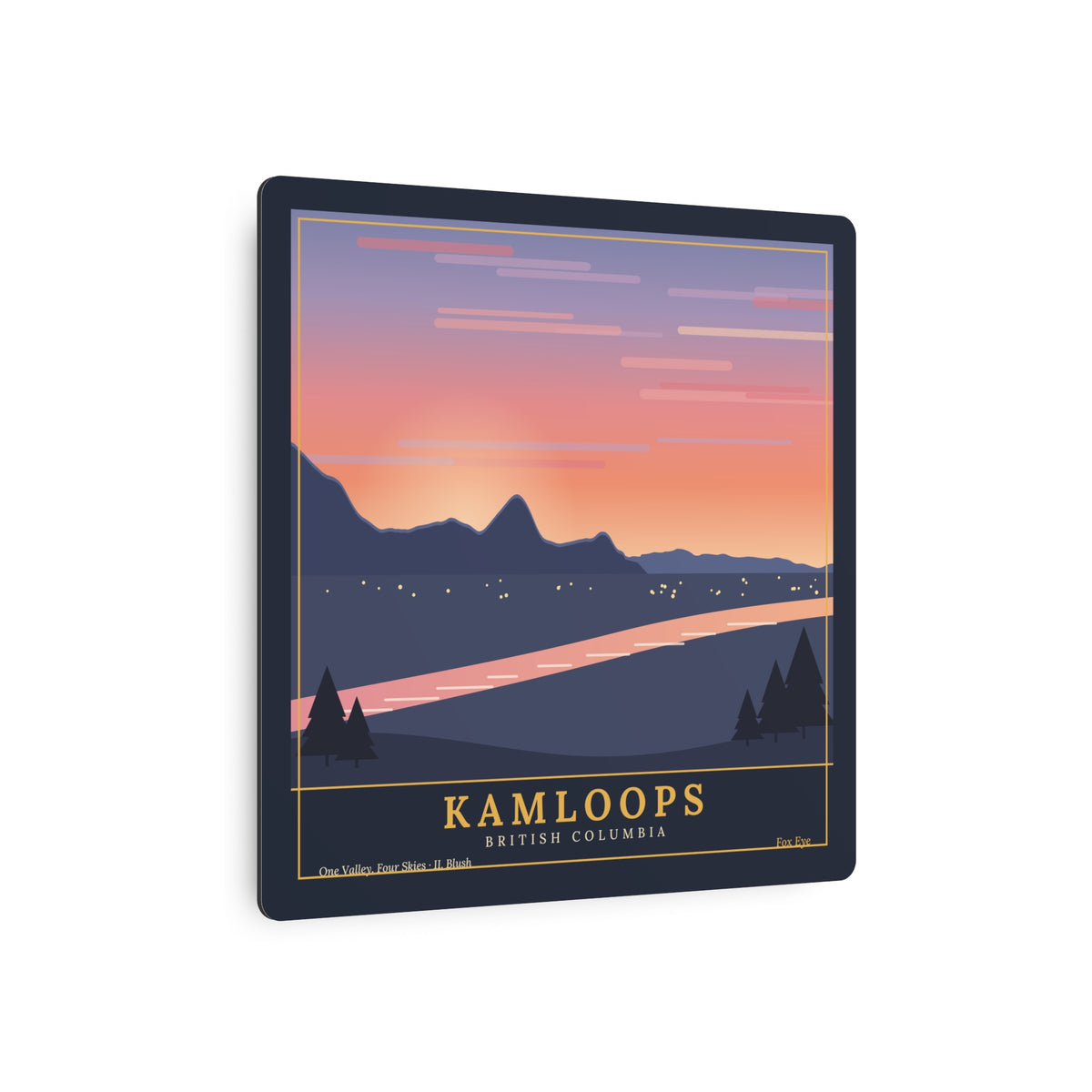 Kamloops Sunrise: Blush | Fox Eye Metal Print