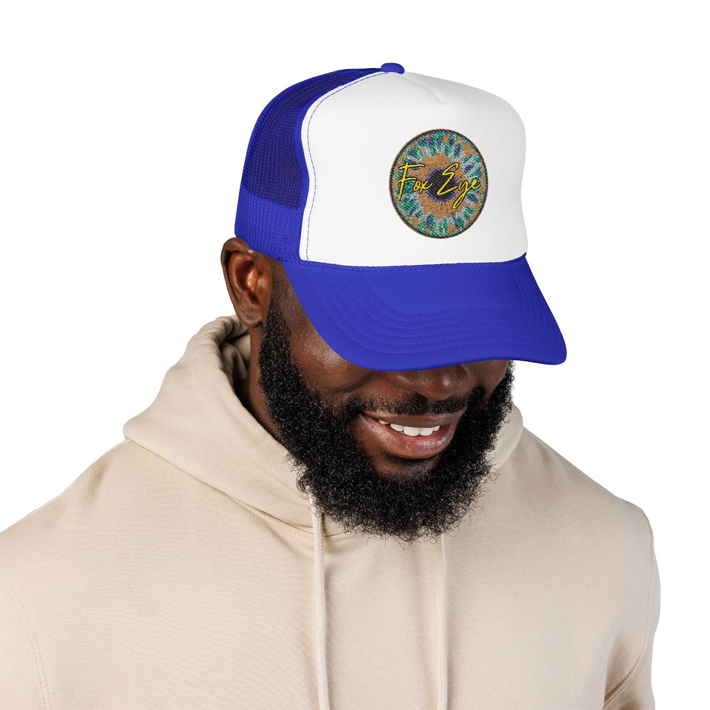 Fox Eye Iris Foam Trucker | Two-Tone Embroidered Badge Hat