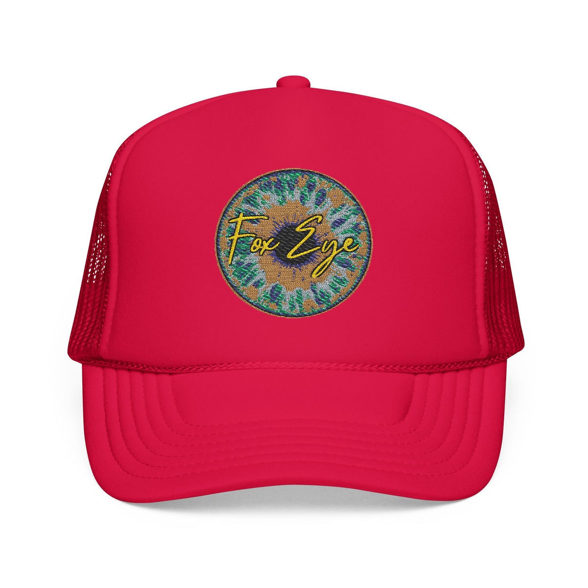 Fox Eye Iris Foam Trucker | Two-Tone Embroidered Badge Hat