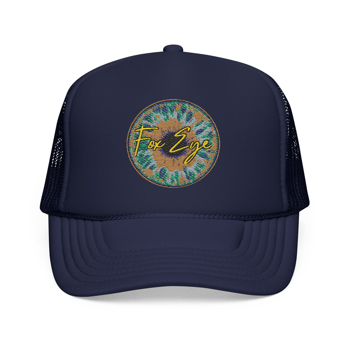 Fox Eye Iris Foam Trucker | Two-Tone Embroidered Badge Hat