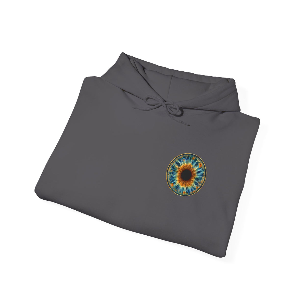 Fox Eye Look Closer Hoodie | Gold Iris Back Print