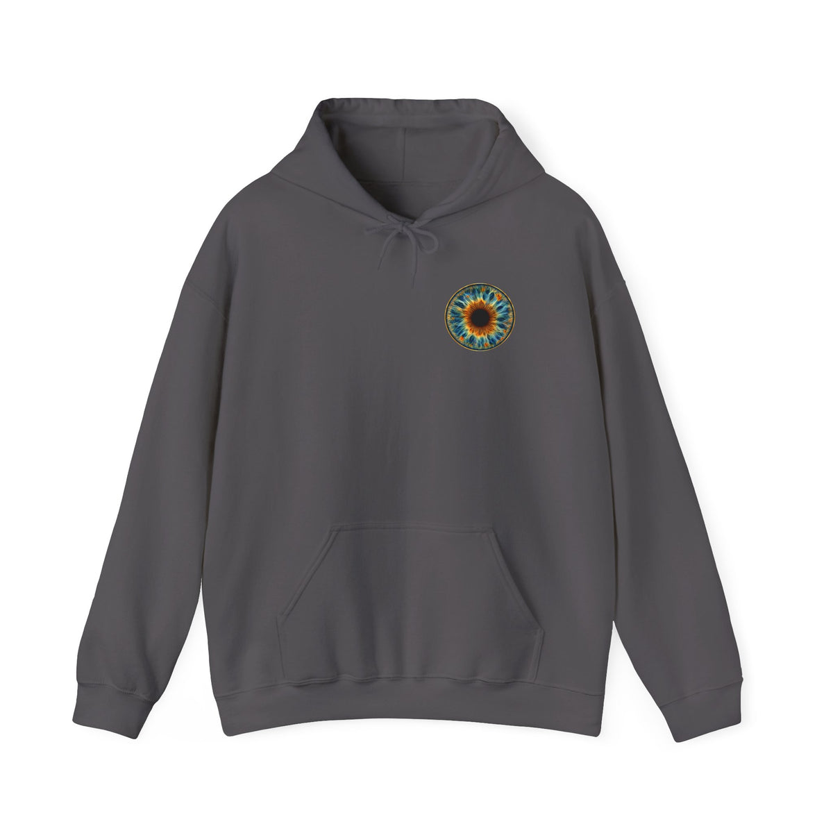 Fox Eye Look Closer Hoodie | Gold Iris Back Print