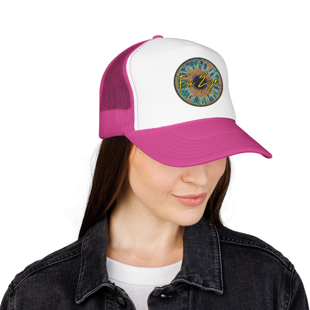 Fox Eye Iris Foam Trucker | Two-Tone Embroidered Badge Hat