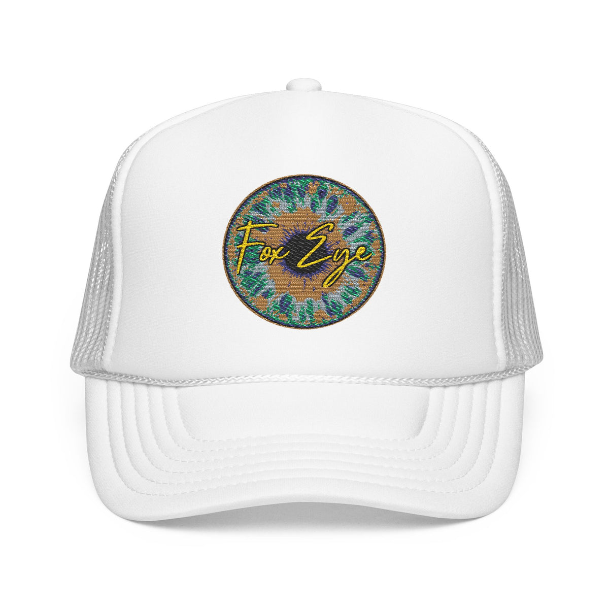 Fox Eye Iris Foam Trucker | Two-Tone Embroidered Badge Hat