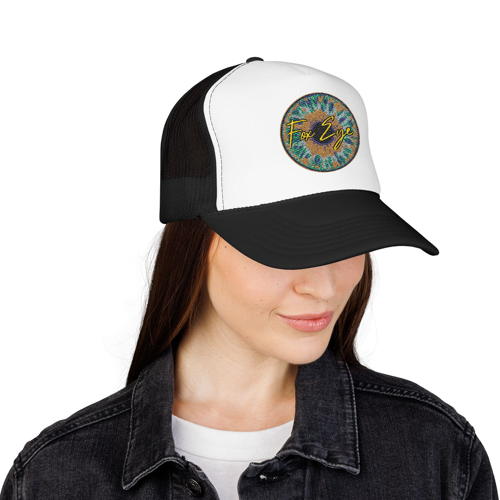 Fox Eye Iris Foam Trucker | Two-Tone Embroidered Badge Hat