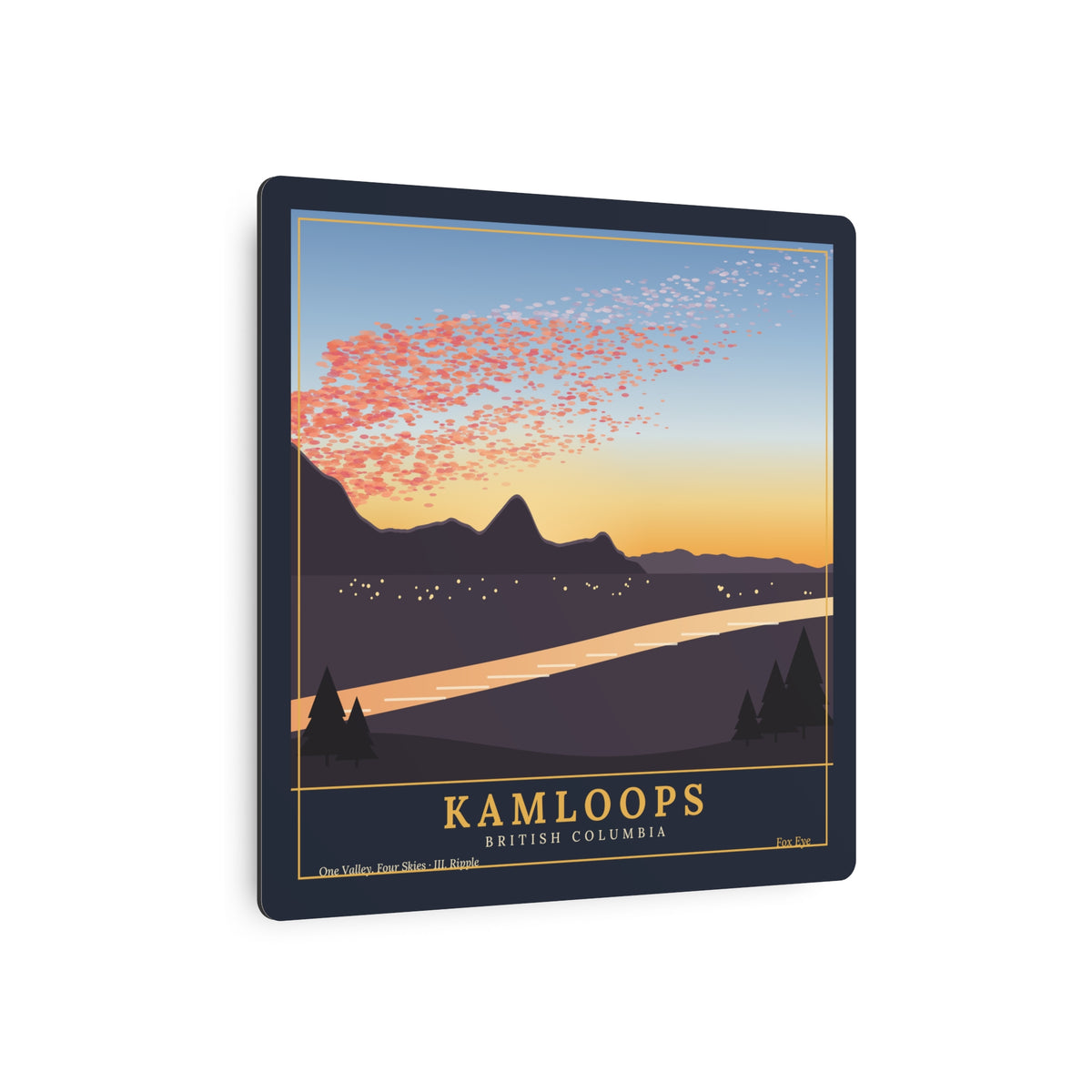 Kamloops Sky: Ripple | Fox Eye Metal Print