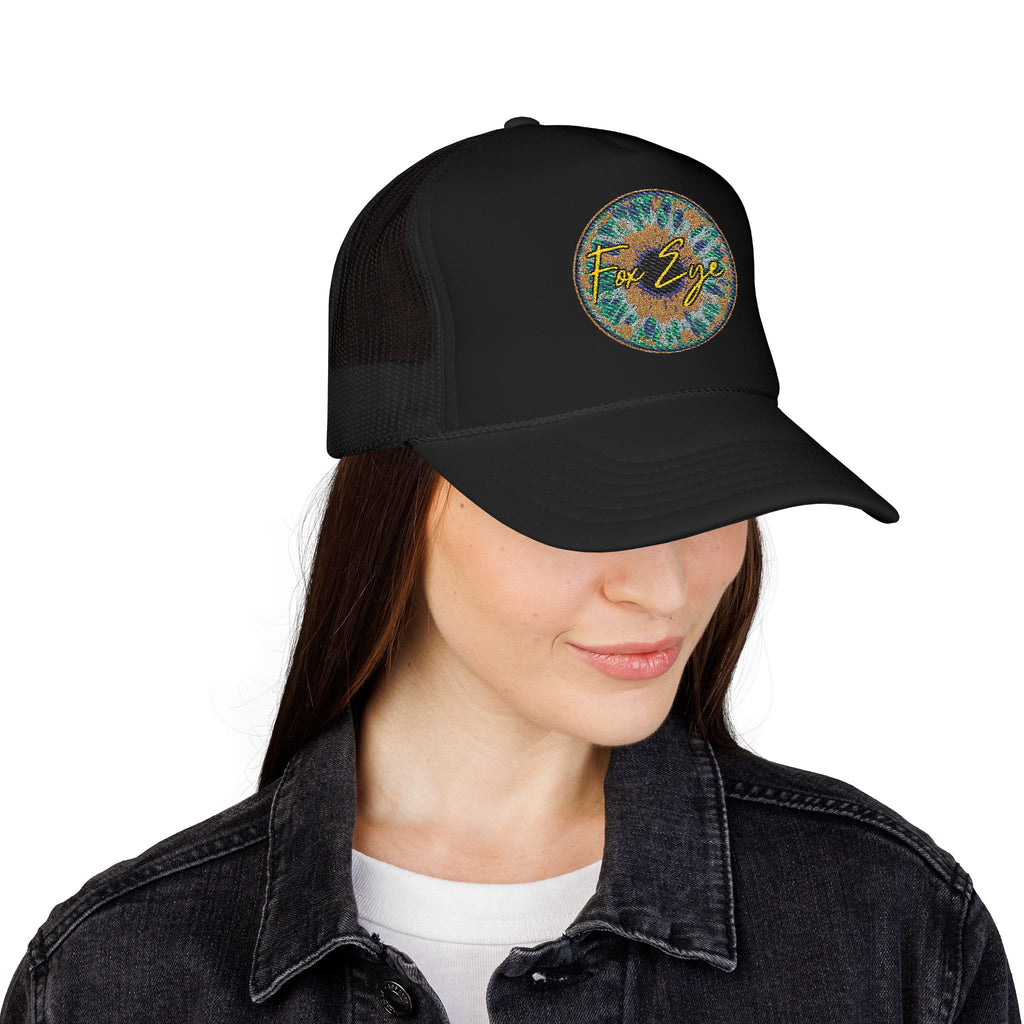 Fox Eye Iris Foam Trucker | Two-Tone Embroidered Badge Hat