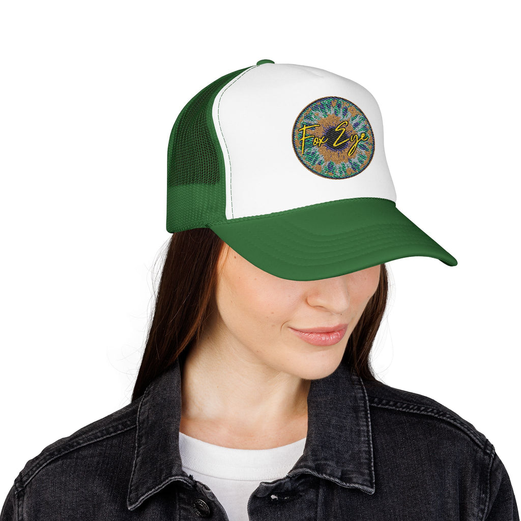 Fox Eye Iris Foam Trucker | Two-Tone Embroidered Badge Hat