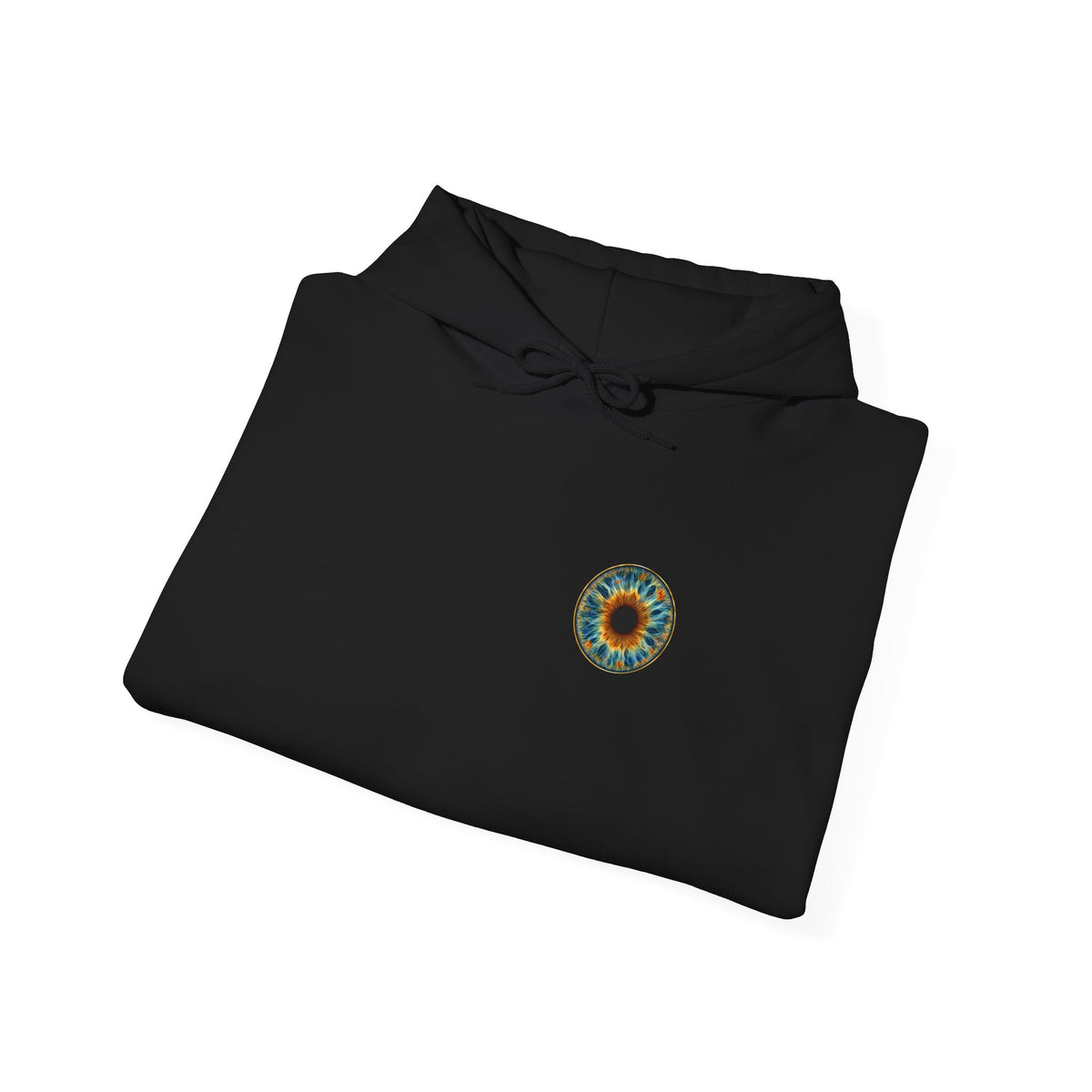 Fox Eye Look Closer Hoodie | Gold Iris Back Print