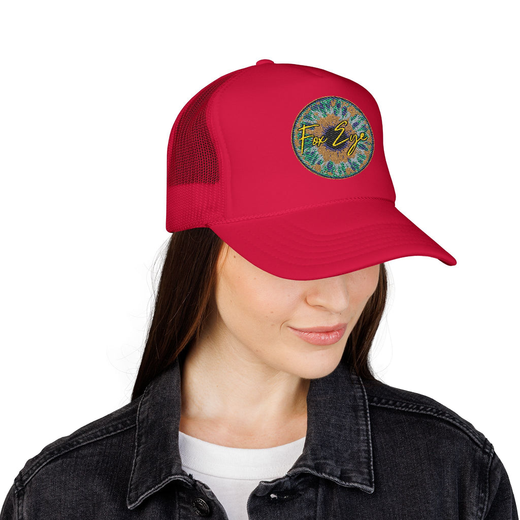 Fox Eye Iris Foam Trucker | Two-Tone Embroidered Badge Hat