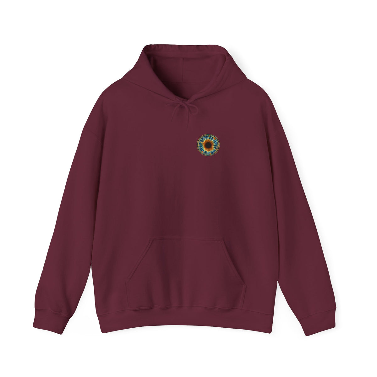 Fox Eye Look Closer Hoodie | Gold Iris Back Print