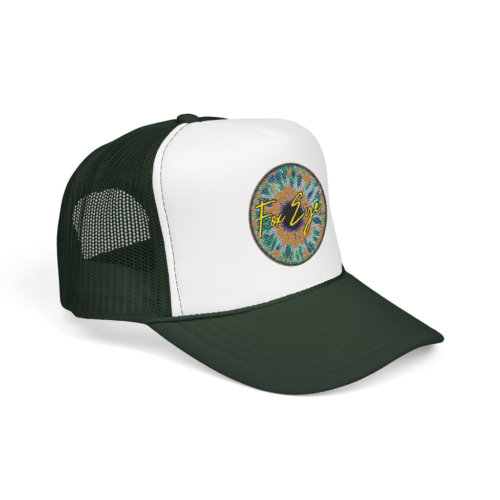 Fox Eye Iris Foam Trucker | Two-Tone Embroidered Badge Hat