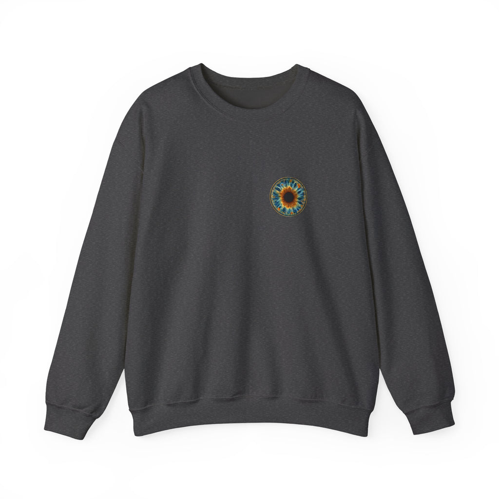 Fox Eye Look Closer Crewneck | Gold Iris Back Print