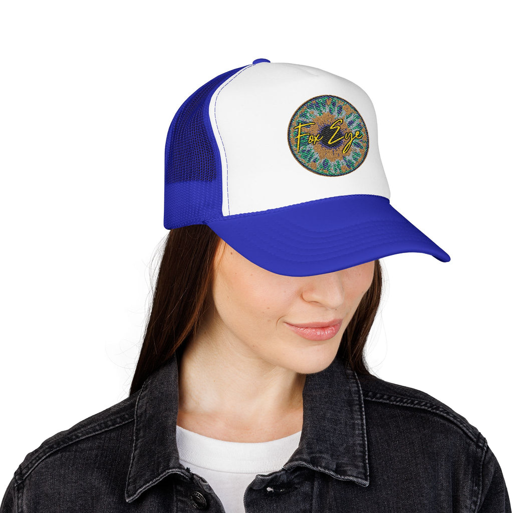 Fox Eye Iris Foam Trucker | Two-Tone Embroidered Badge Hat