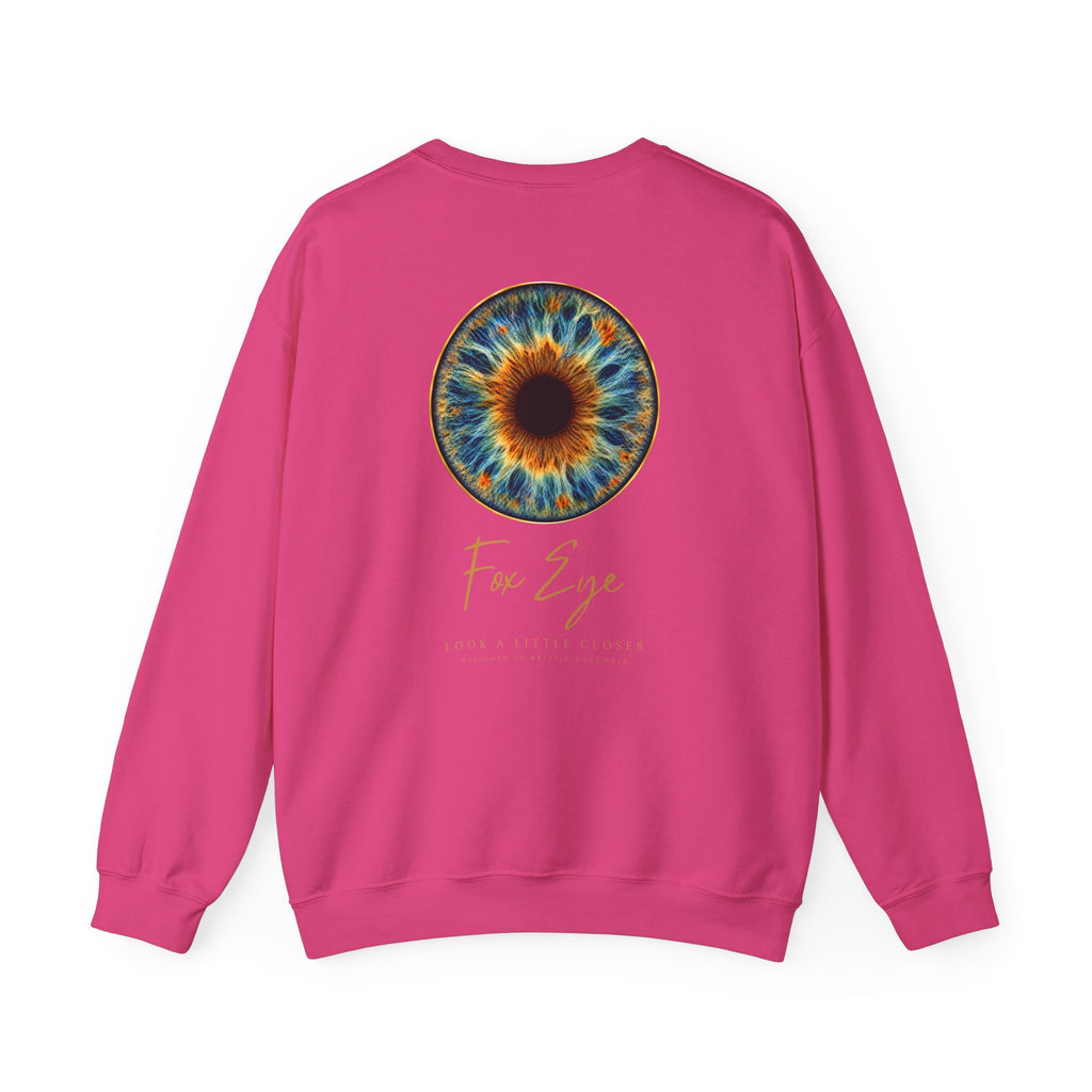 Fox Eye Look Closer Crewneck | Gold Iris Back Print