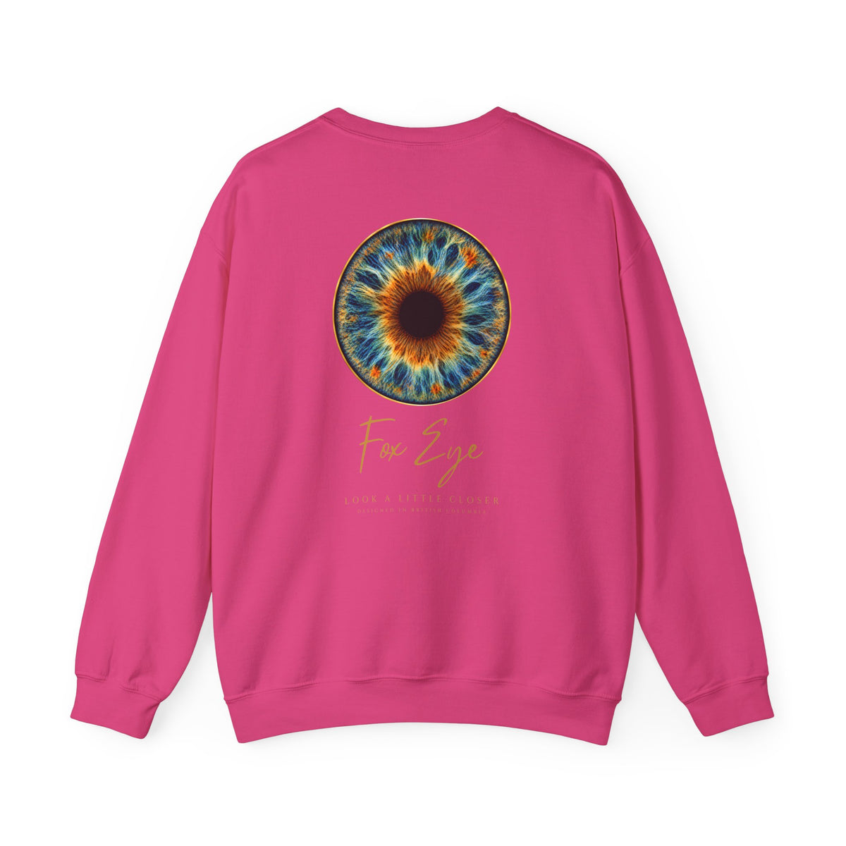 Fox Eye Look Closer Crewneck | Gold Iris Back Print