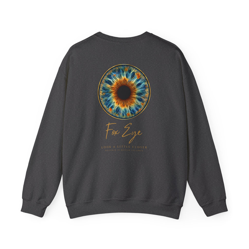 Fox Eye Look Closer Crewneck | Gold Iris Back Print