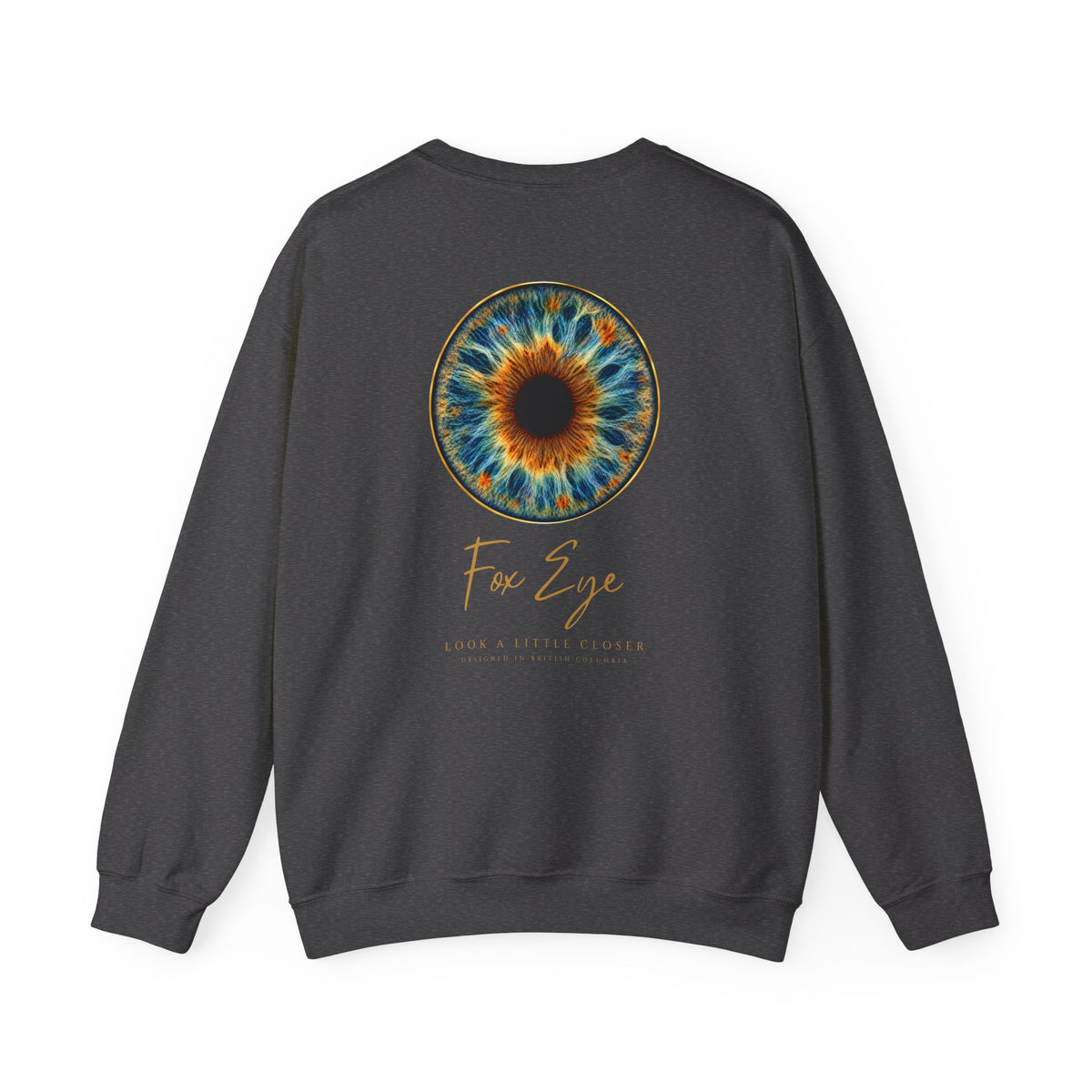 Fox Eye Look Closer Crewneck | Gold Iris Back Print