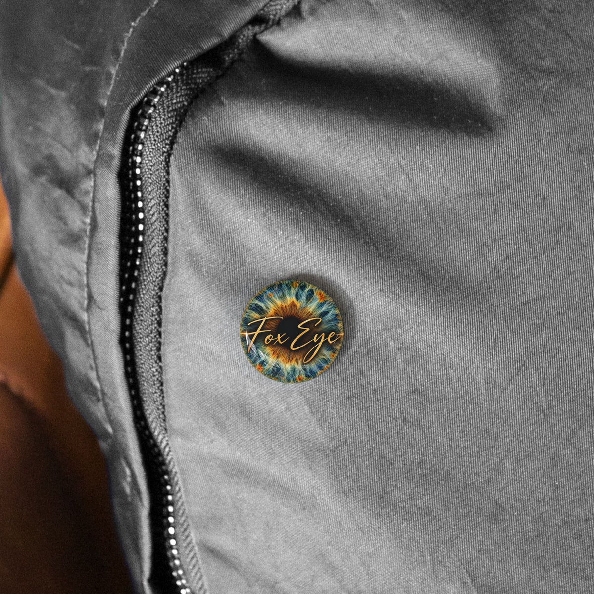 Fox Eye Iris Pin | 1 in Button Badge