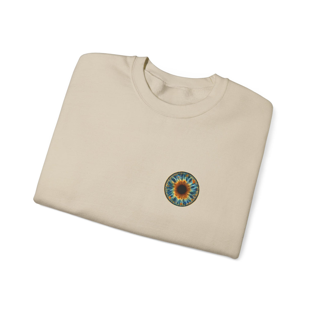 Fox Eye Look Closer Crewneck | Gold Iris Back Print