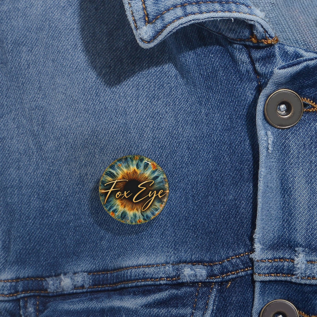 Fox Eye Iris Pin | 1 in Button Badge