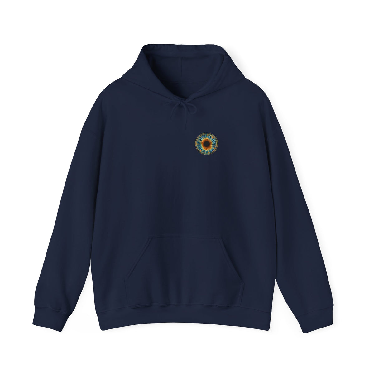 Fox Eye Look Closer Hoodie | Gold Iris Back Print