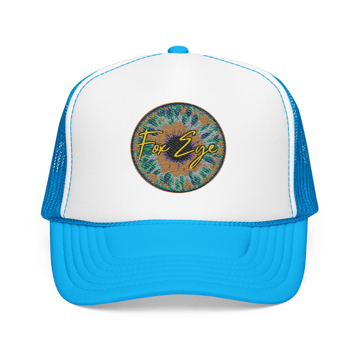 Fox Eye Iris Foam Trucker | Two-Tone Embroidered Badge Hat