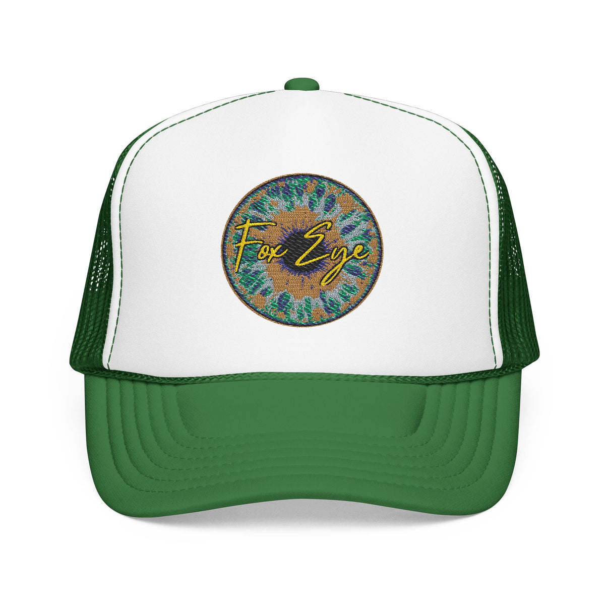 Fox Eye Iris Foam Trucker | Two-Tone Embroidered Badge Hat