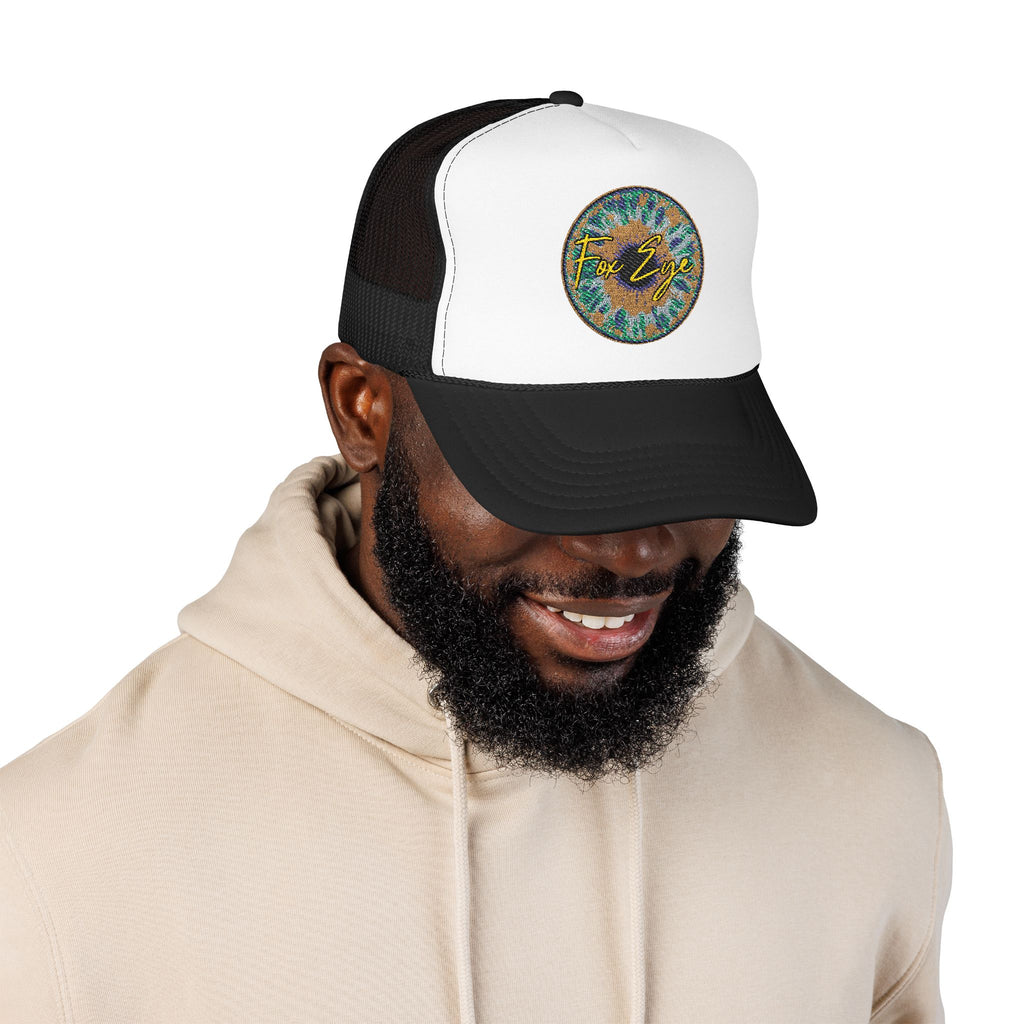 Fox Eye Iris Foam Trucker | Two-Tone Embroidered Badge Hat