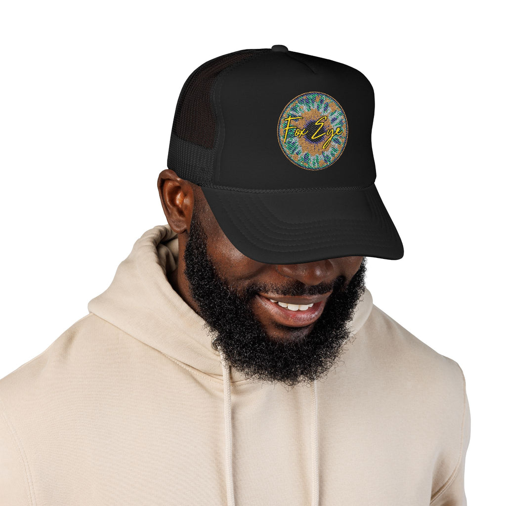 Fox Eye Iris Foam Trucker | Two-Tone Embroidered Badge Hat