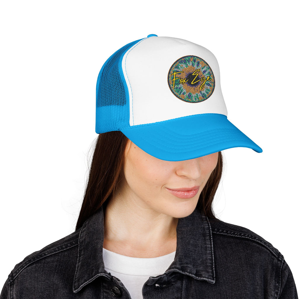 Fox Eye Iris Foam Trucker | Two-Tone Embroidered Badge Hat