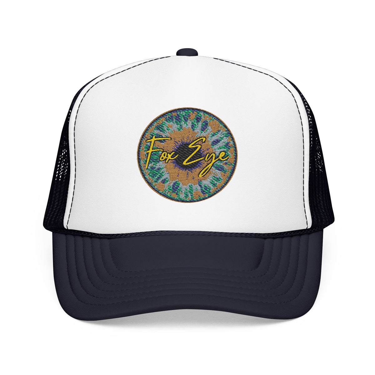 Fox Eye Iris Foam Trucker | Two-Tone Embroidered Badge Hat