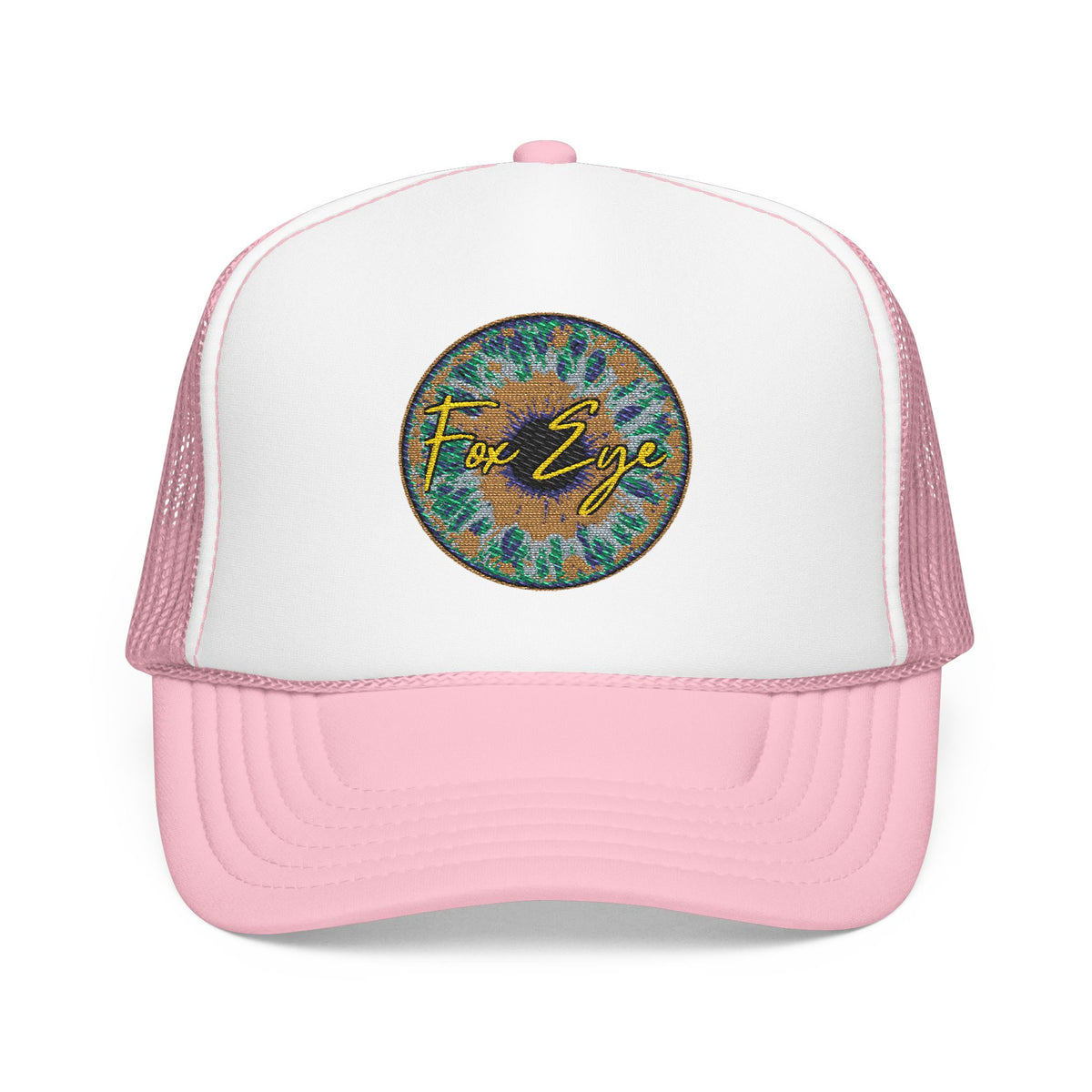 Fox Eye Iris Foam Trucker | Two-Tone Embroidered Badge Hat