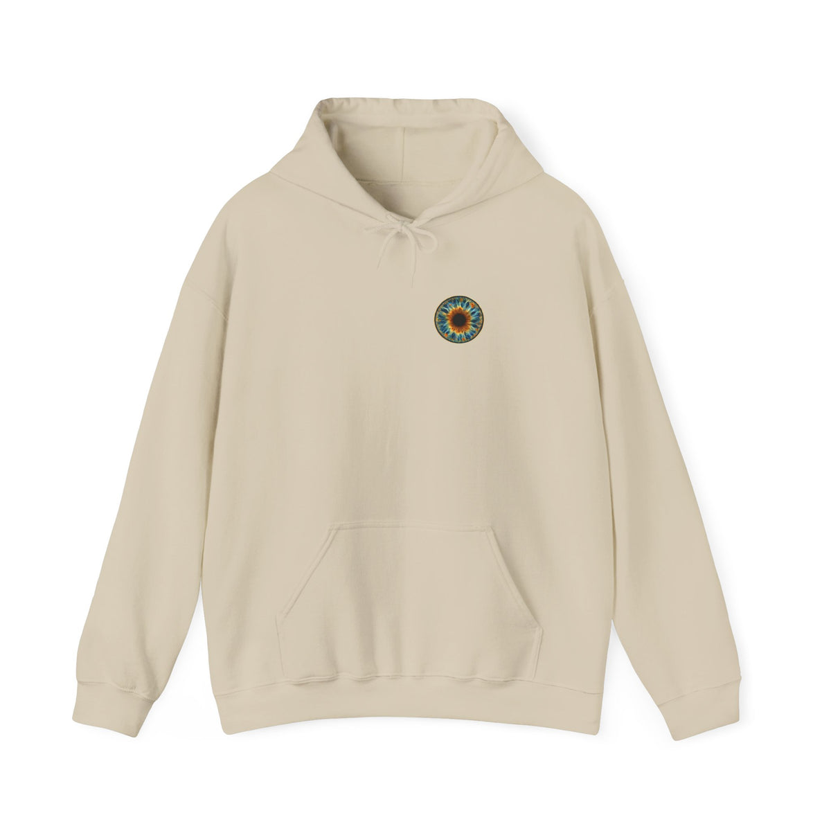 Fox Eye Look Closer Hoodie | Gold Iris Back Print
