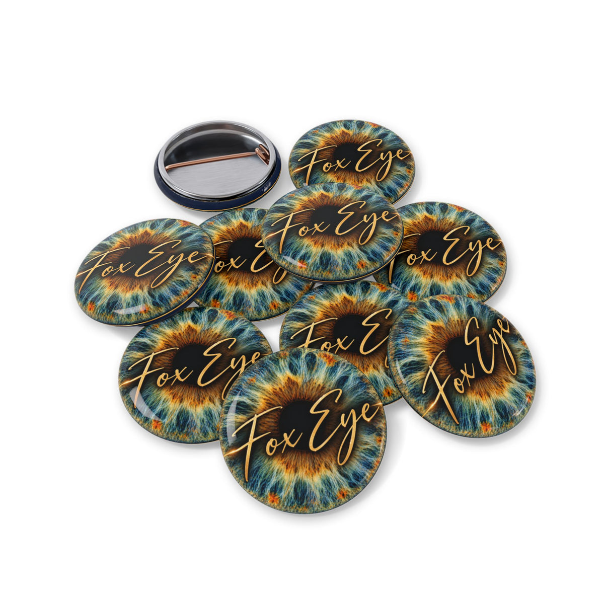 Fox Eye Iris Pin | 1 in Button Badge
