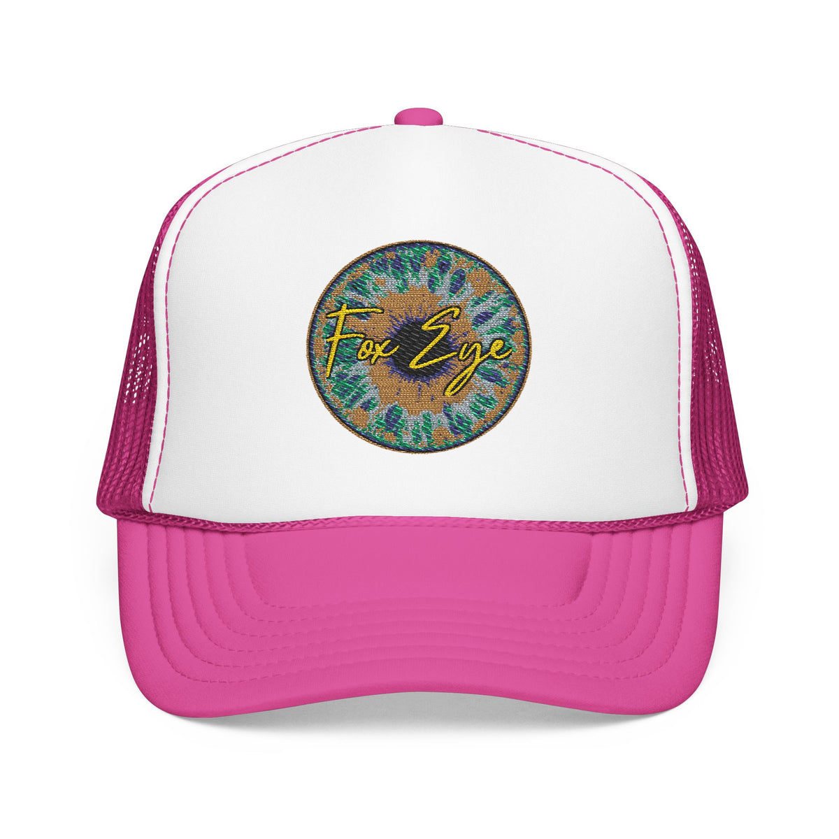 Fox Eye Iris Foam Trucker | Two-Tone Embroidered Badge Hat