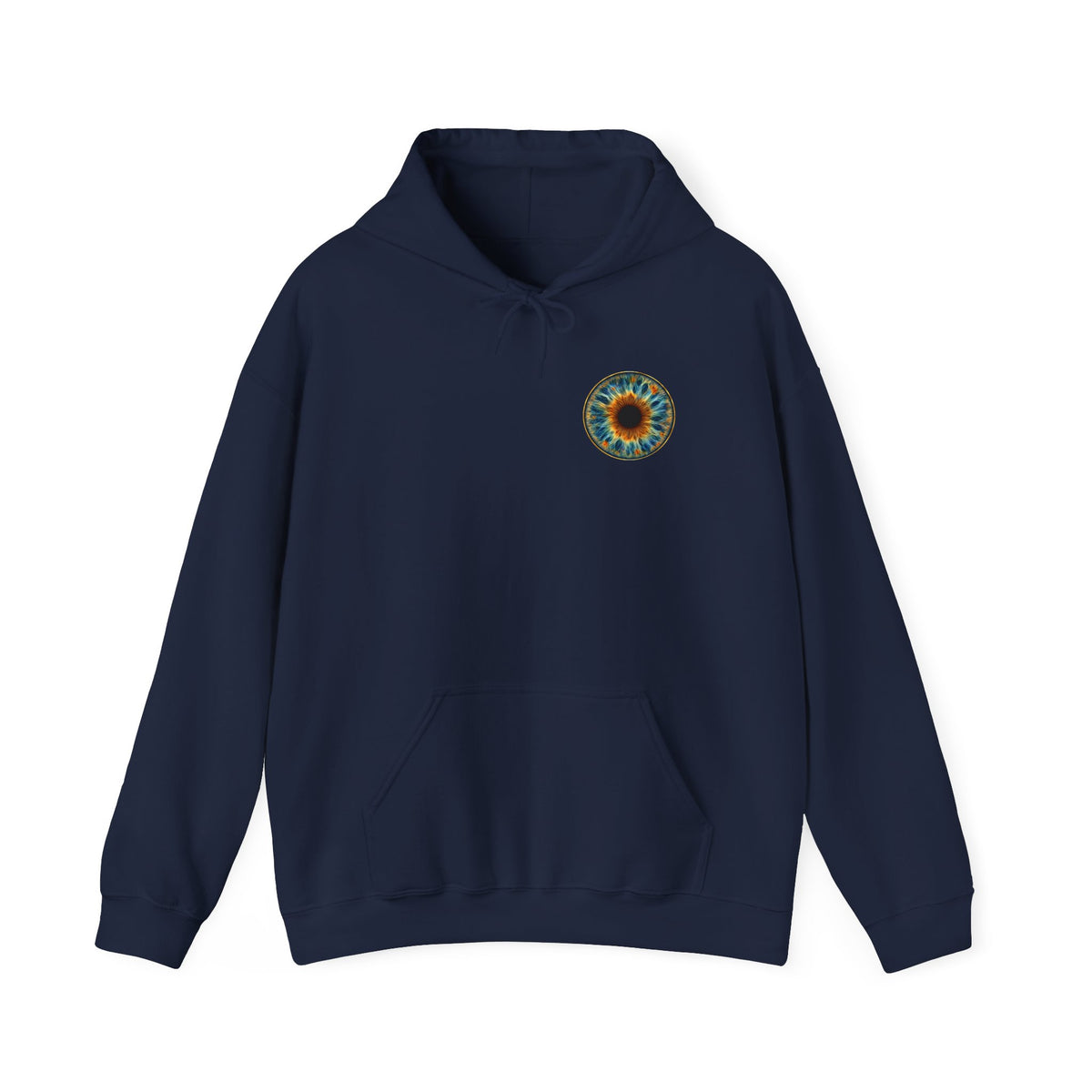 Fox Eye Look Closer Hoodie | Gold Iris Back Print