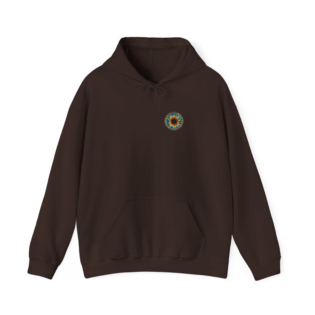 Fox Eye Look Closer Hoodie | Gold Iris Back Print
