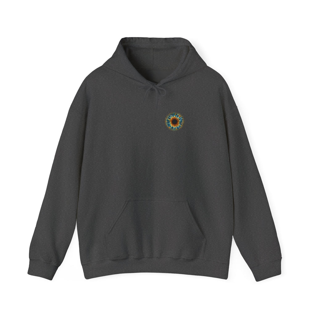 Fox Eye Look Closer Hoodie | Gold Iris Back Print